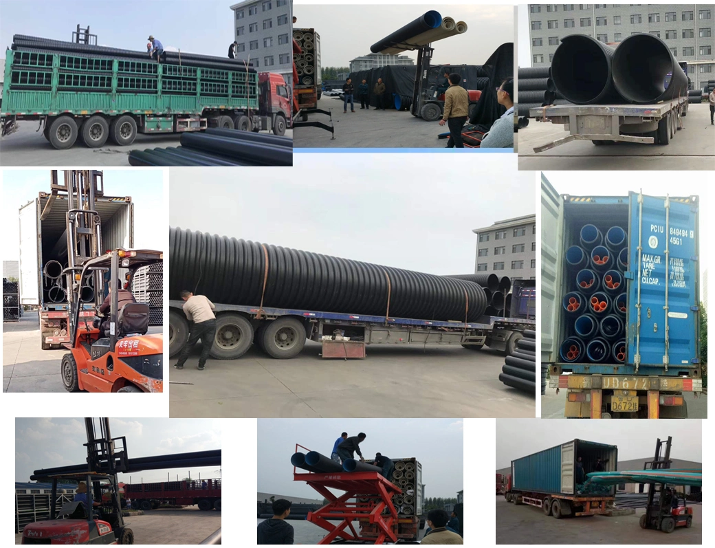HDPE Steel Belt Corrugated Pipe Use for Mine Air Supply